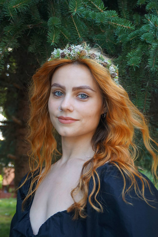 Ozdoby do vlasov - Čelenka lesnej víly - 17607350_