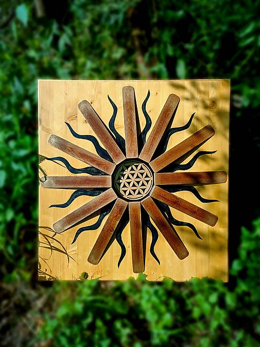 Obrazy - Drevený obraz SLNKO SILY - 17607048_