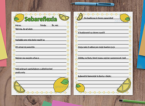 Hračky - Sebareflexia (formatívne hodnotenie) - ovocie (citrón) - 17606366_