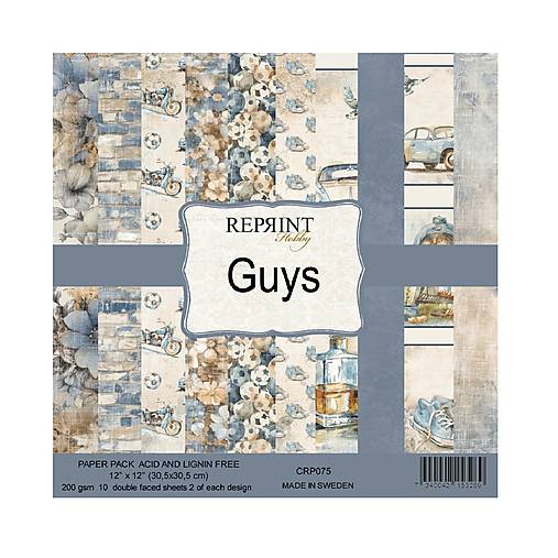 Papier - Scrapbook papier Guys 12x12 - 17608372_