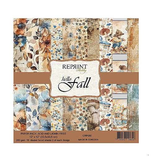 Papier - Scrapbook papier Hello fall 12x12 - 17609069_