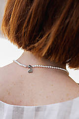 Náhrdelníky - minimalistický shell perlový náhrdelník - láska - 17608587_