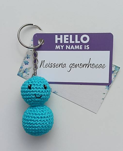 Kľúčenky - Kľúčenka baktéria Neisseria gonorrhoeae - 17608733_