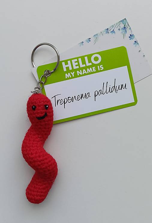 Kľúčenky - Kľúčenka baktéria Treponema pallidum - 17608742_