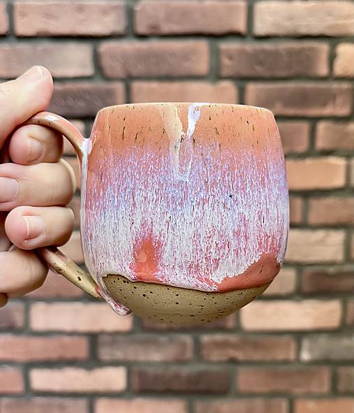 Nádoby - Hrnček na čaj ružová - 17607745_