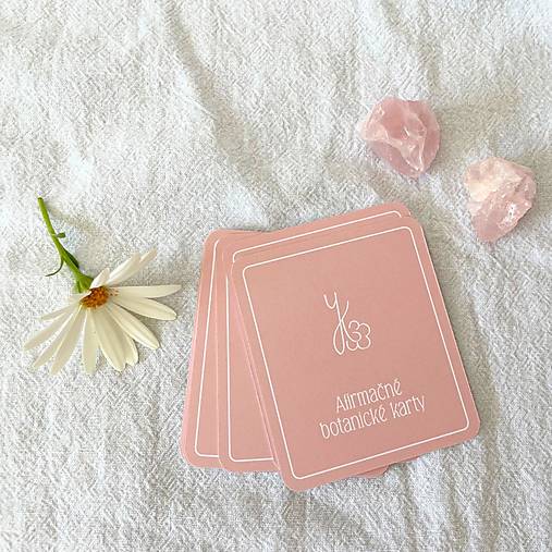 Grafika - Afirmačné botanické karty (sada 12 ks + ruženín) - 17608167_