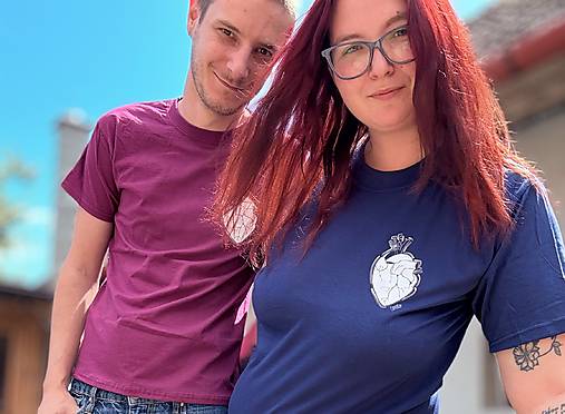 Unisex bavlnené tričko pre všetkých ktorí majú srdce na svojom mieste