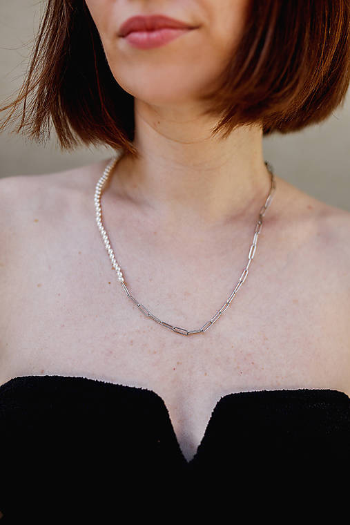 pánsky (unisex) perlový náhrdelník