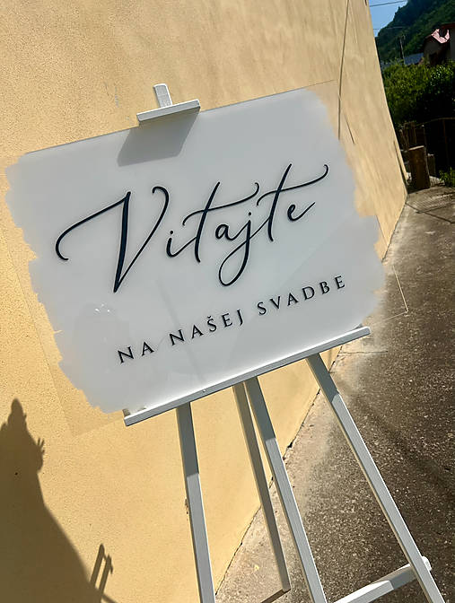 Uvítacia tabuľa - akrylátová