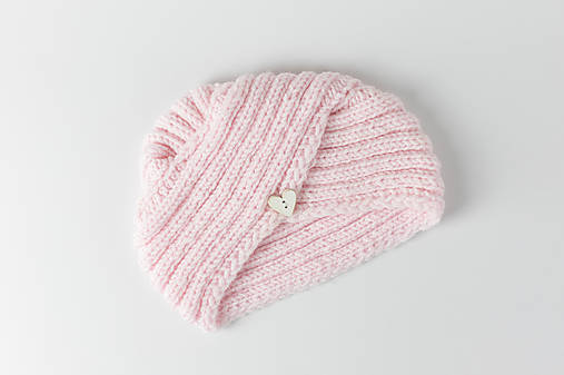 Detské čiapky - Pletený turban - 17609827_