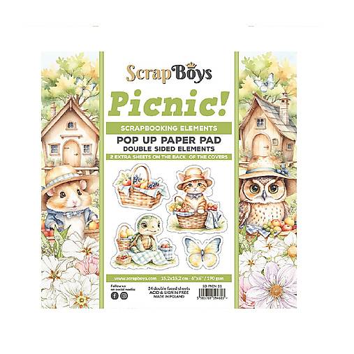 Papier - Scrapboys scrapbook papier Pop Up 6x6 Picnic! - 17611004_