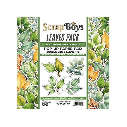 Papier - Scrapboys scrapbook papier Pop Up 6x6 Leaves Pack - 17611498_