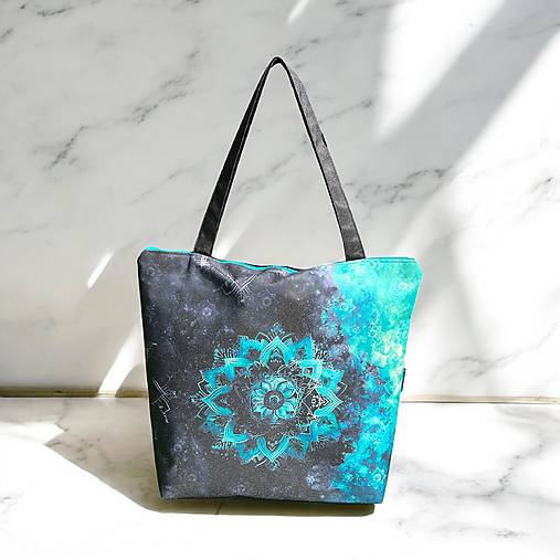 Nákupné tašky - Taška Mentolová mandala - 17611655_