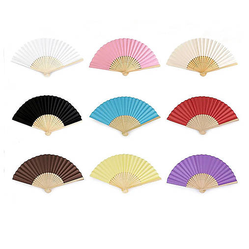 Papierový vejár - rôzne farby - balenie