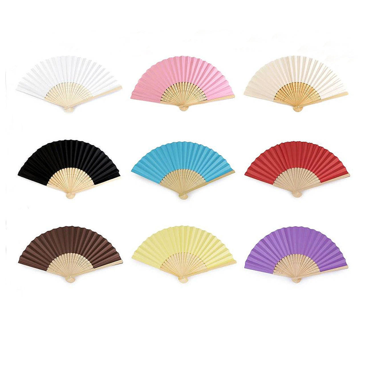 Papierový vejár - rôzne farby - balenie