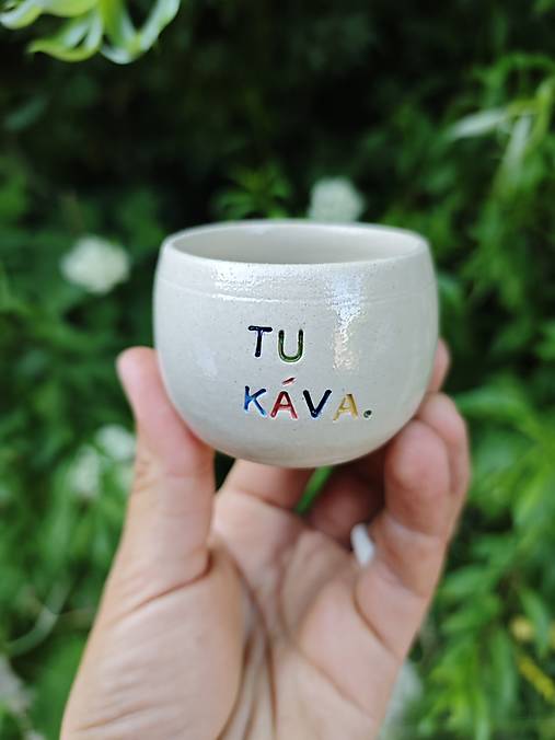 Nádoby - šálka Tu káva 80 ml - 17611635_