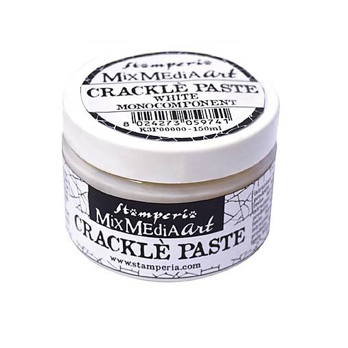 Farby-laky - Stamperia Cracklé paste biela - 17614777_
