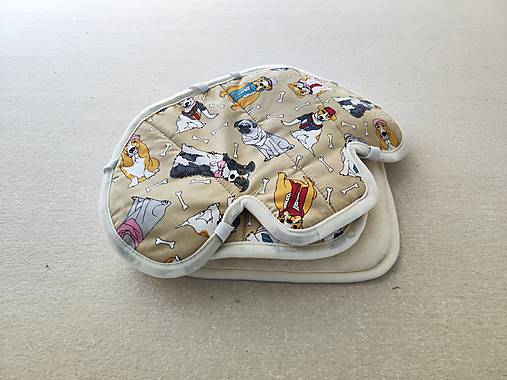 Detský textil - VLNIENKA Podložka do autosedačky Joie Every Stage 0/36 kg 100% MERINO TOP SUPER WASH Natural Psíček na béžovej  - 17614679_