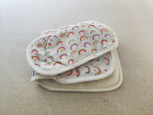 Detský textil - VLNIENKA Vložka proti poteniu do autosedačky JOIE i Spin 360 100% Merino top super wash Natural Dúha  - 17614684_