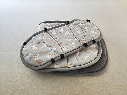 Detský textil - VLNIENKA Podložka do autosedačky Cybex Solution S2 100 % Merino proti poteniu a prechladnutiu  Jednorožec - 17614877_