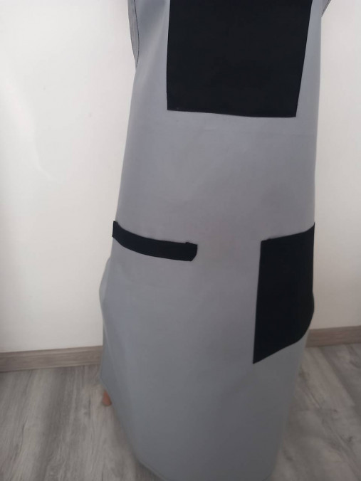 Zástera cez krk sivo čierna