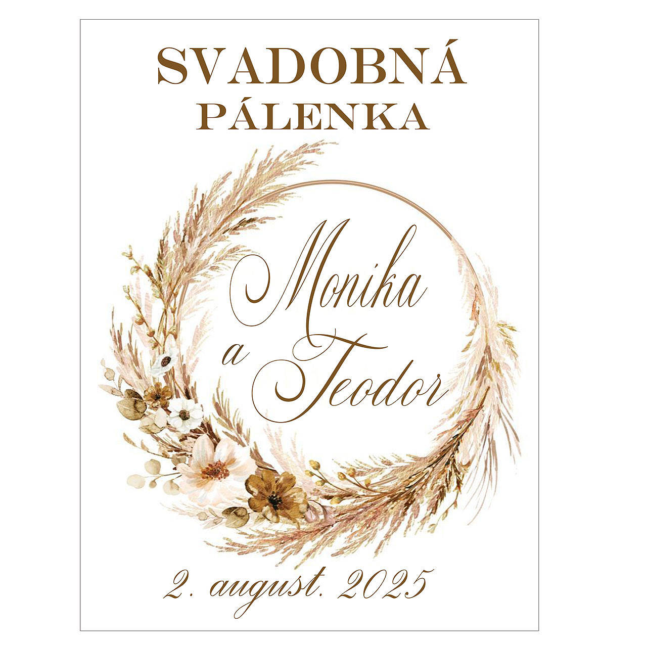 Etikety na flaše boho 6x4 /7,5x10 cm