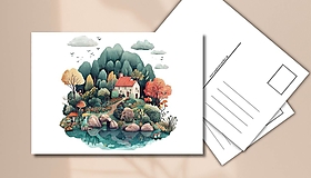 Papiernictvo - Pohľadnica "pod lesom" - 17614134_