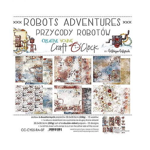 Papier - Scrapbook papier Robots Adventures 12 x 12 - 17616303_