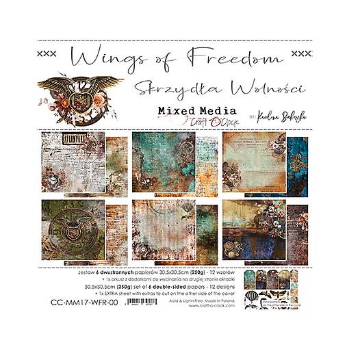 Papier - Scrapbook papier Wings of Freedom 12 x 12 - 17616629_