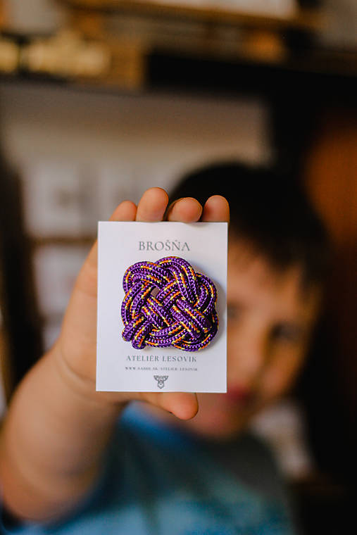 Brošne - Zero Waste Brošňa z paracordu - 17616409_