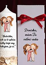 Sviečky - Voňavý darček pre sestričku  Veľká vonná sviečka s vôňou podľa želania - 17617458_