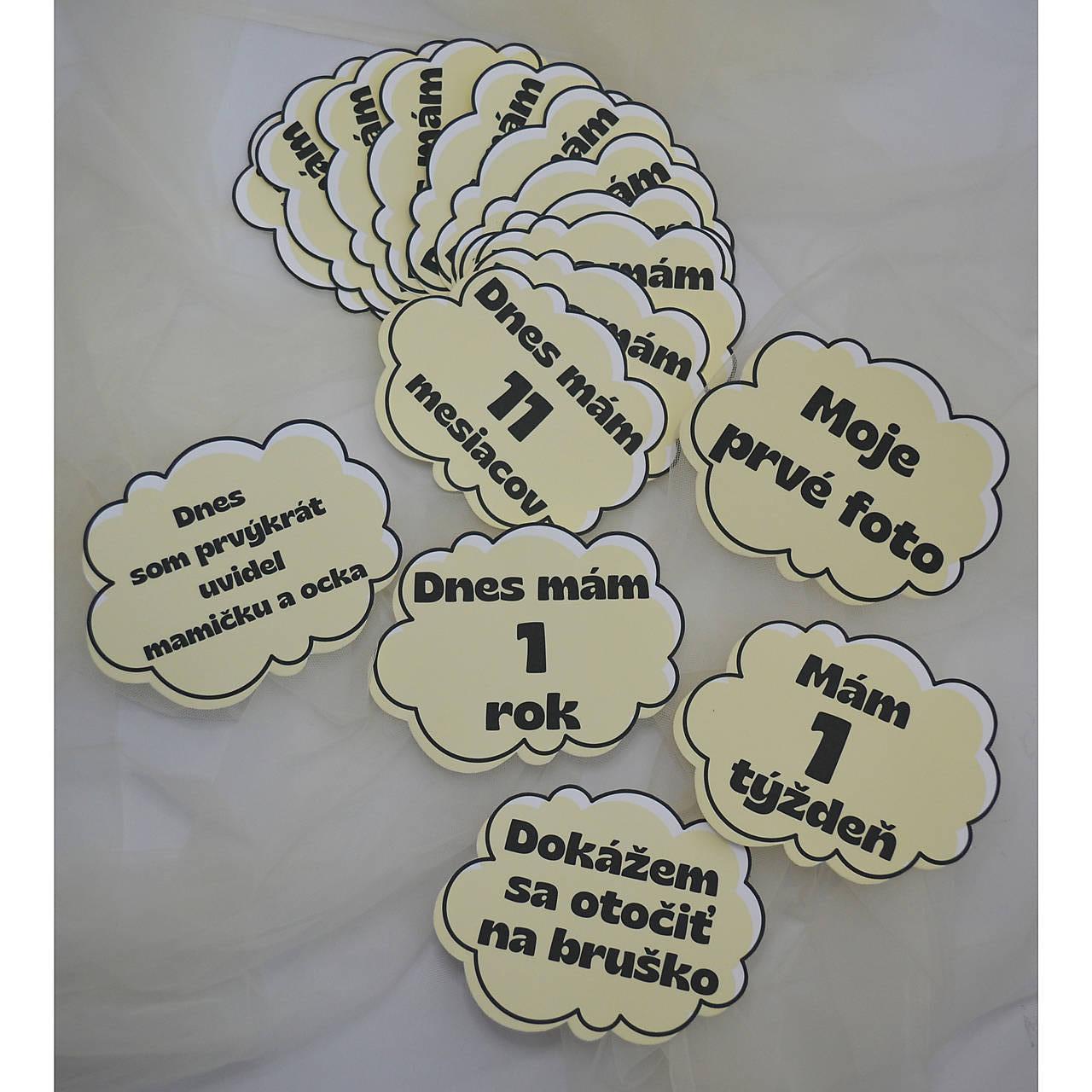 Míľnikové kartičky pre bábätko