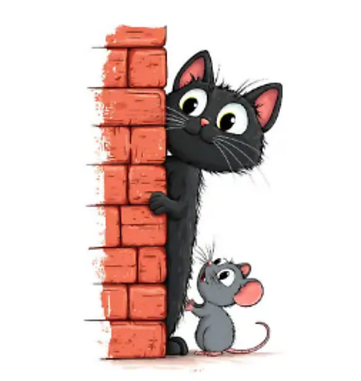 Papier - Nálepka Mačka a myš - 17619740_