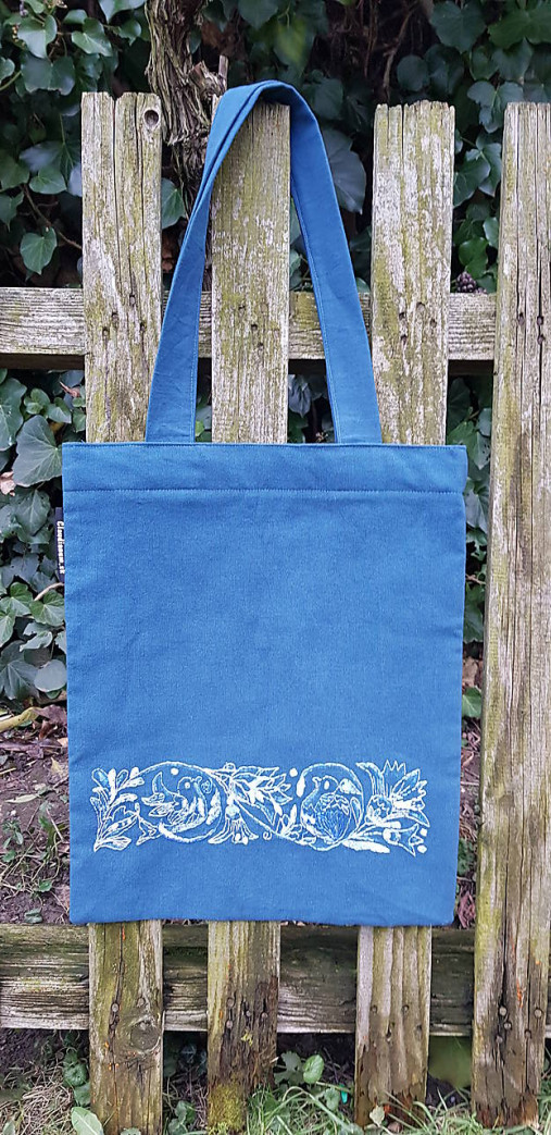 Dobrý obchod - Taška s výšivkou - vtáčiky, kvety - 17618746_