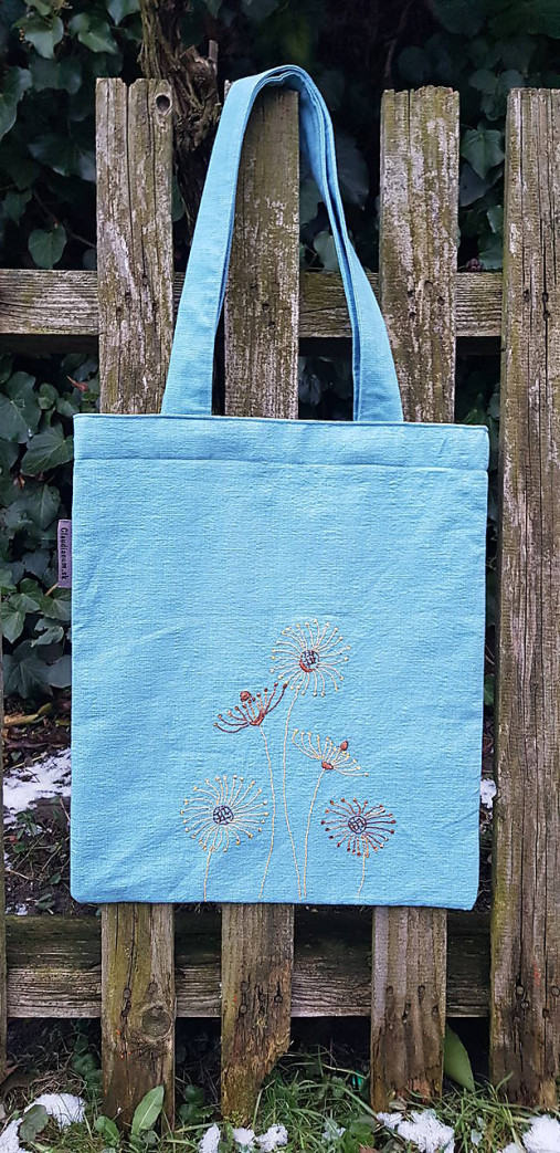 Dobrý obchod - Taška s výšivkou - kvety s flitrami - 17618750_