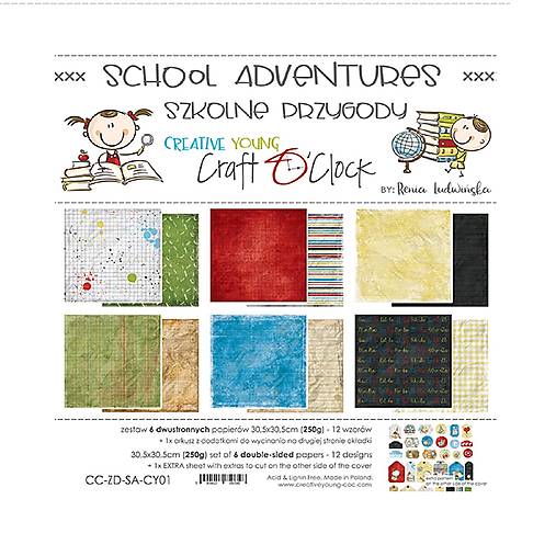 Papier - Scrapbook papier School Adventures 12 x 12 - 17620996_