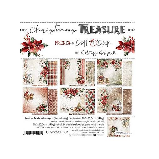 Papier - Scrapbook papier Christmas Treasure 8x8 - 17621162_