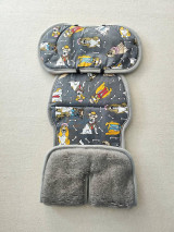 Detský textil - Vlnienka Podložka proti poteniu do autosedačky Nuna Prym 100% Merino Grey Psíky šedé - 17621306_