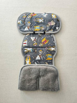 Detský textil - Vlnienka Podložka proti poteniu do autosedačky Nuna Prym 100% Merino Grey Psíky šedé - 17621307_