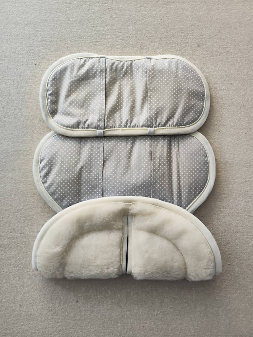 Detský textil - Vlnienka podložka do autosedačky Joie i-Gemm 3 / Joie i-Level Signature 100% Merino top super wash Bodka šedé - 17621250_