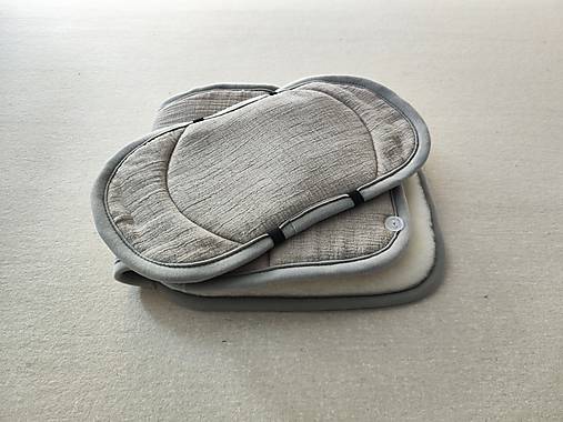 Detský textil - VLNIENKA Vložka proti poteniu do autosedačky Maxi-Cosi Mica Pro Eco 100% Merino top super wash Natural  Mušelin Bambus - 17621253_