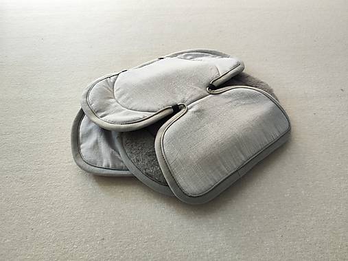 Detský textil - VLNIENKA zmenšovacia vložka do autosedačky  Nuna Pruu 100% Merino top super wash Grey 100% ľan - 17621331_