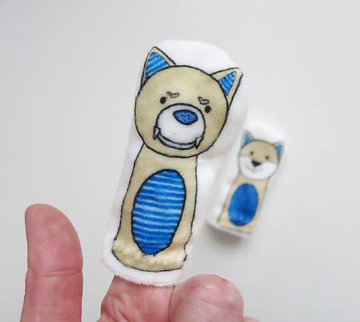 MINI pršteková maňuška  (Sada - rozprávka O troch prasiatkach)