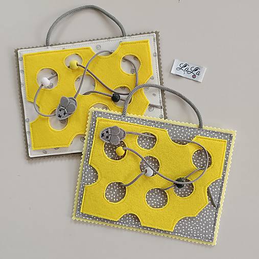 Hračky - Myška a syr - quiet book karta - 17621103_