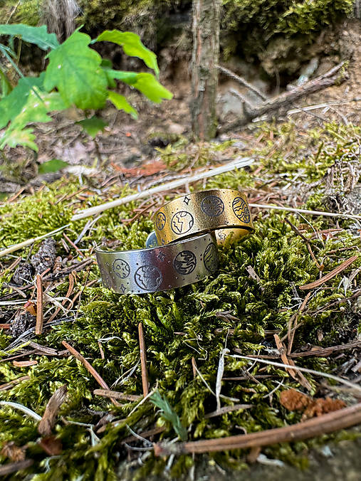 Prstene - Prsteň PLANÉTY (14 - Strieborná) - 17622392_