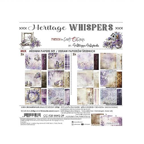 Papier - Scrapbook papier Heritage Whispers Mix 8x8 - 17623649_