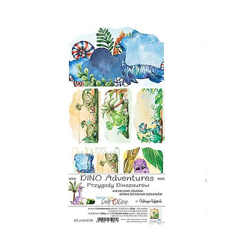Papier - Scrapbook papier doplnkový Dino Adventures - 17623738_