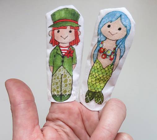 MINI pršteková maňuška - sada Vodník a Morská panna (sada Vodník a Morská panna)