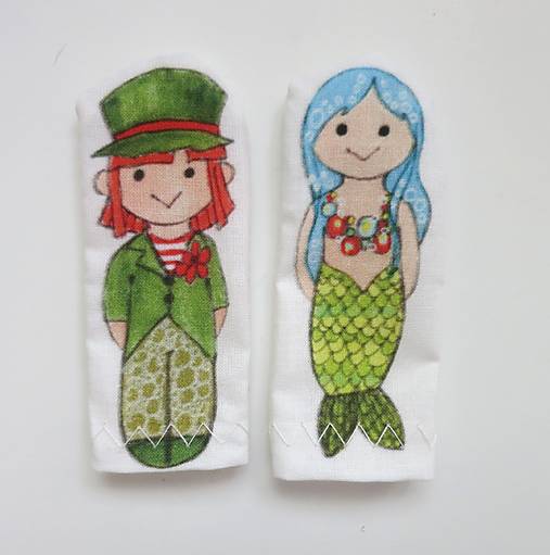 MINI pršteková maňuška - sada Vodník a Morská panna (sada Vodník a Morská panna)
