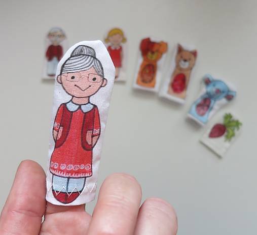 MINI pršteková maňuška (sada Ako dedko repku ťahal)